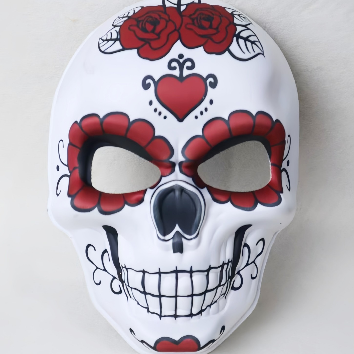 Cosplay Props Eva Foam - Máscara de Caveira Colorida de Dia