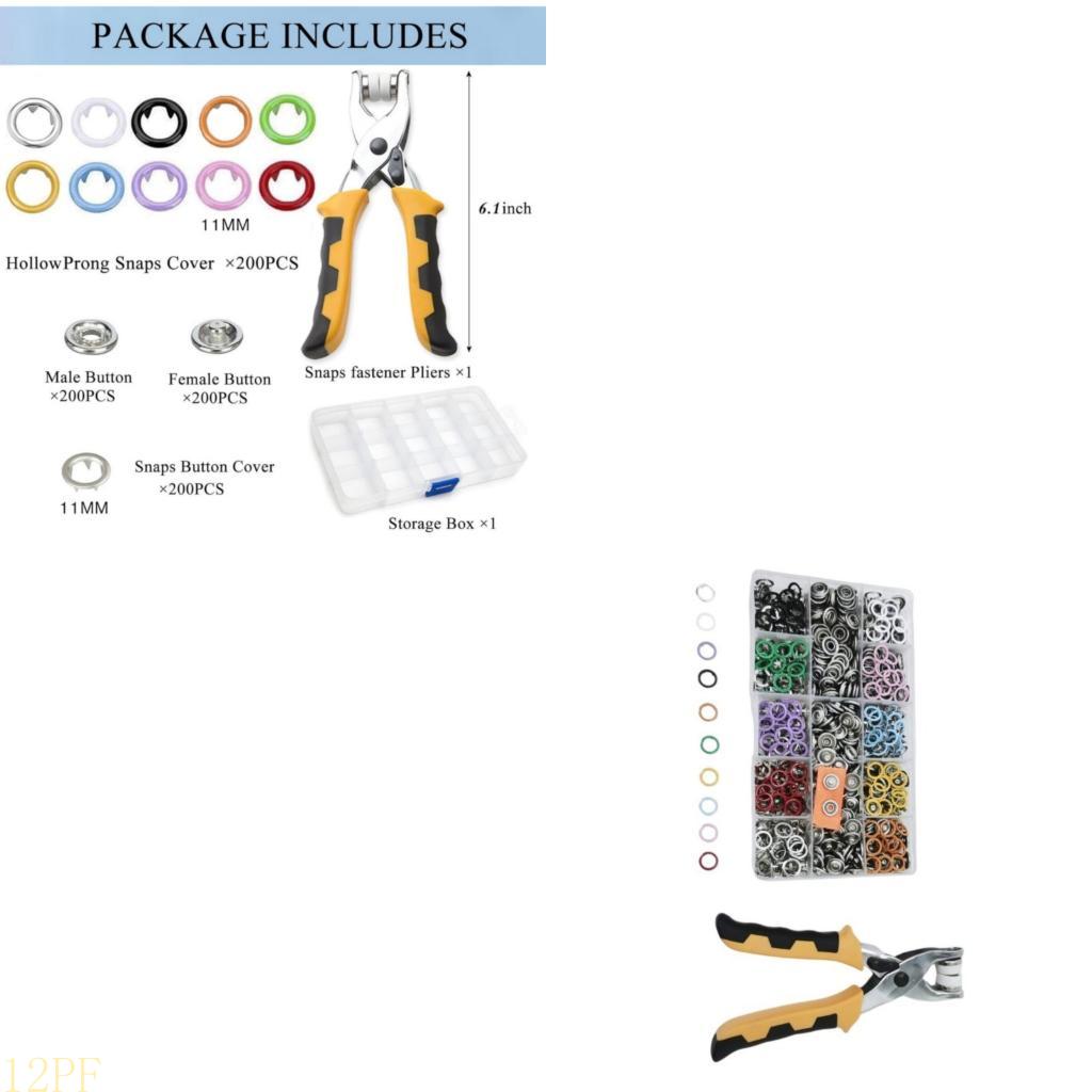 Snap Plier Setter - 12PF 11mm Prendedores pressão metal com