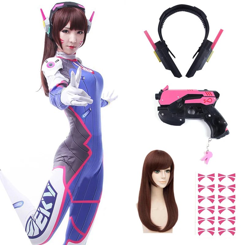 Dva Cosplay Prop - Anime mulher macacão collants dva cosplay