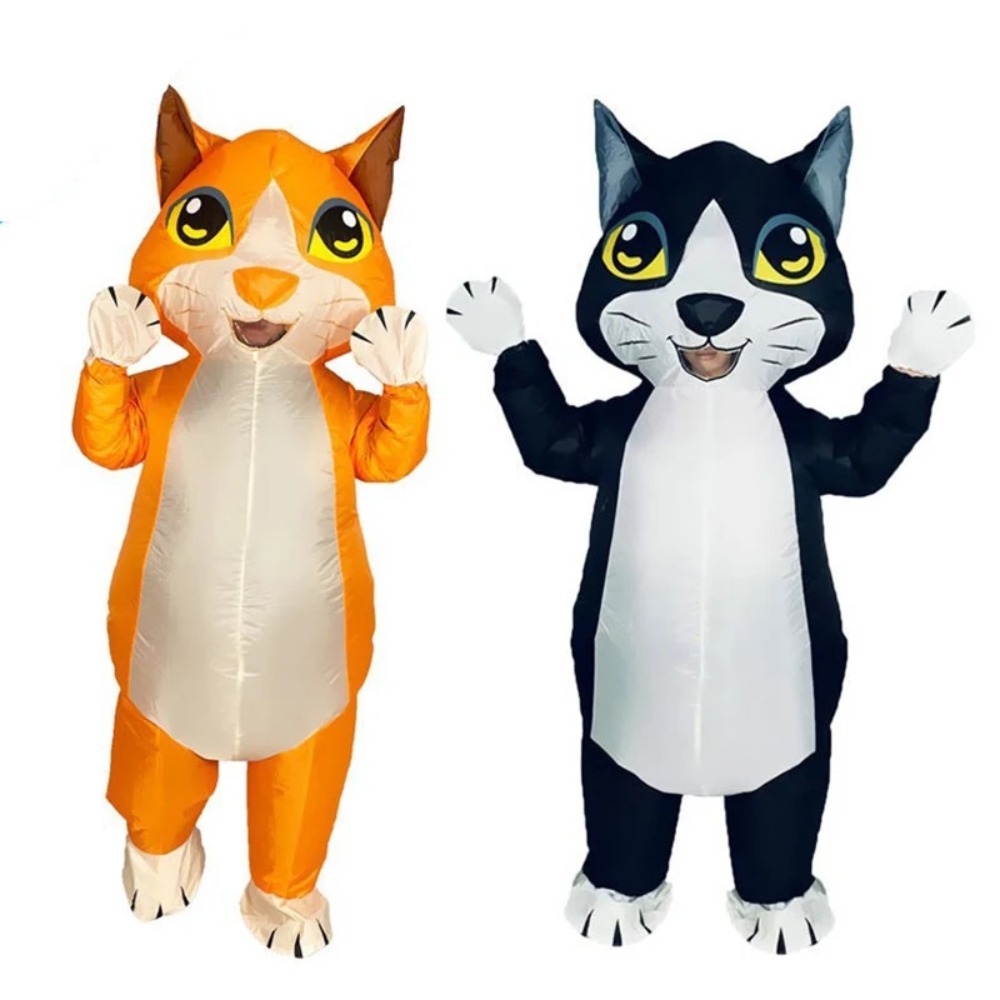 Cosplay Prop Business - Fantasia Inflável de Gato Laranja e