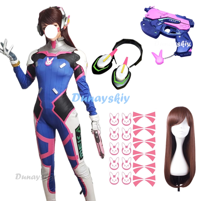 Dva Cosplay Prop - Anime mulher macacão collants dva cosplay
