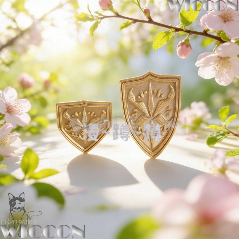 Emblema escolar dourado tsukin - Cosplay Prop 3D Print avaliação e preço