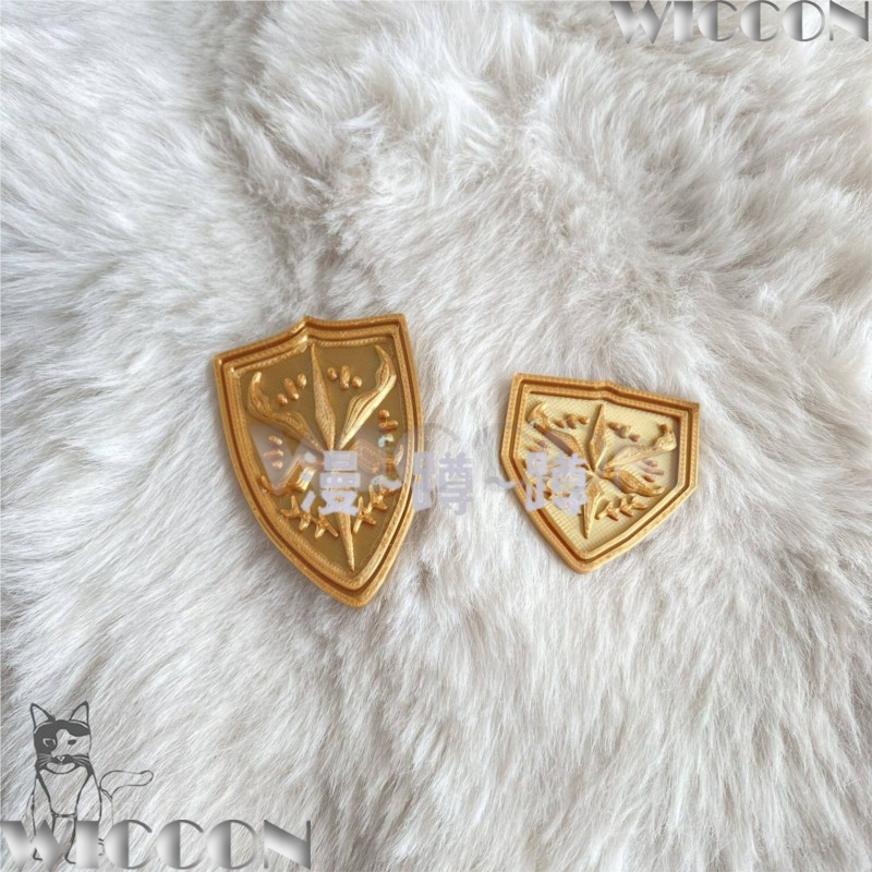 Emblema escolar dourado tsukin - Cosplay Prop 3D Print avaliação e preço