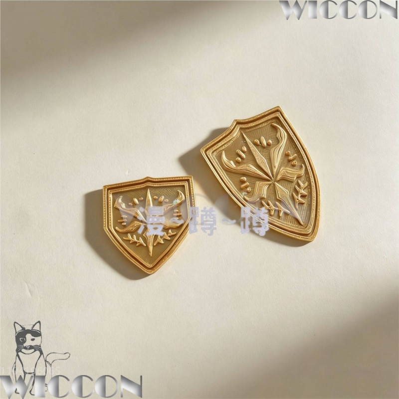 Emblema escolar dourado tsukin - Cosplay Prop 3D Print avaliação e preço