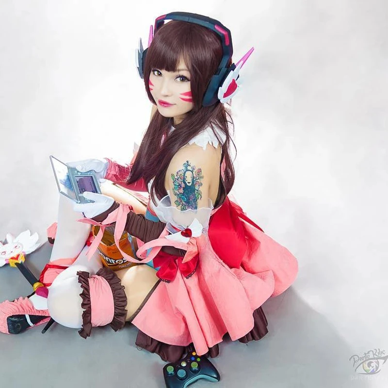 Jogo rolecos ow d. va peruca c - Dva Cosplay Prop avaliação e preço